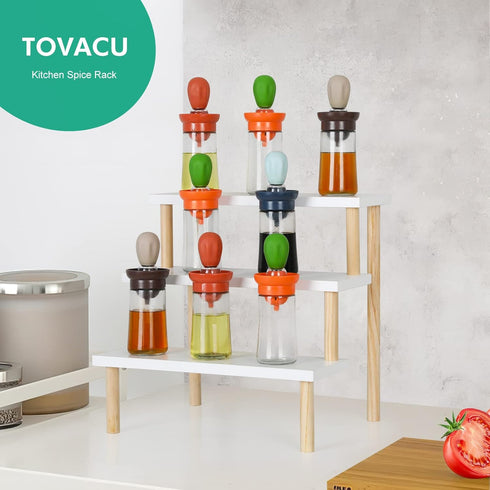 3 Countertop Windowsill Plant Stand Shelf Tiers Desktop Organization and Storage Shelf Bathroom Corner Cupcake Display