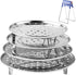 Round Stainless Steel Steamer Rack Set of 4, 7.6" to 10.23" Diameter for Canning, Stock Pot, Pressure Cooker