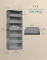 Closet 6-Tier Closet URCH007G01 SONGMICS Hanging Organizer, Fabric Storage Shelf, Separable Hanging Shelf with Side
