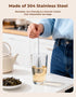 304 1.8 3 Cone Tea Infusers for Loose Leaf Tea, Stainless Steel Tea Strainer Fine Mesh, x Loose Leaf Tea Steeper with a