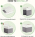 Foldable Storage Bins 13x13 Fabric Linen Storage Cubes for Shelves Drawer with Handles for Organizing Closet, Set of 4