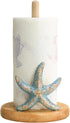 Bicuzat Retro Starfish Style Paper Towel Holder Stand, Resin Starfish Crafts Display for