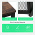 2-Tier Side Table with Mesh Shelves, Open Shelves Small End Table, Industrial Wood Look Night Stand with Metal Frame