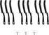 Hard Bristle Crevice Cleaning Brush - Effective Tool for Cleaning Small Gaps in Kitchen, Toilet, and Windows (9), Black