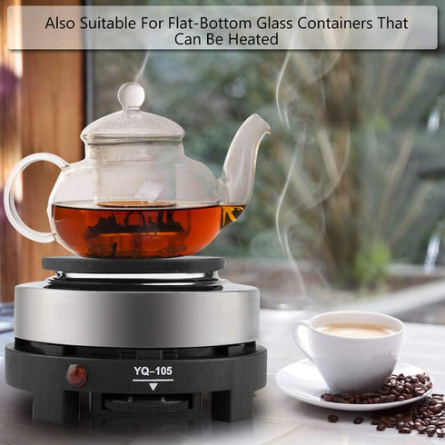 Small Hot Plate Electric Stove, 500W Portable Mini Heater for Milk, Water, and Coffee Heating (US Plug)