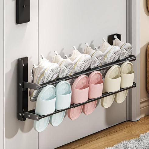 DongMaple Shoe Rack Expandable 14.6"-26.4"2-Tier Metal Hanging Shoe Organizer Holds 6 Pairs of