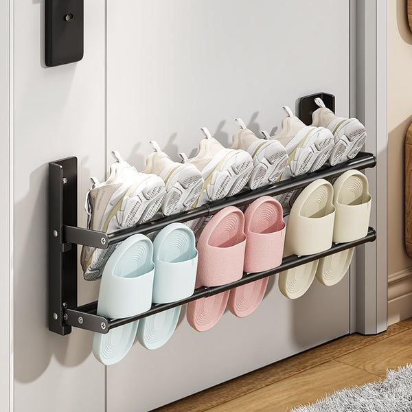 DongMaple Shoe Rack Expandable 14.6"-26.4"2-Tier Metal Hanging Shoe Organizer Holds 6 Pairs of