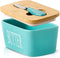 Hasense Butter Dish, Ceramic Butter Container with Lid Holds For Countertop, Large