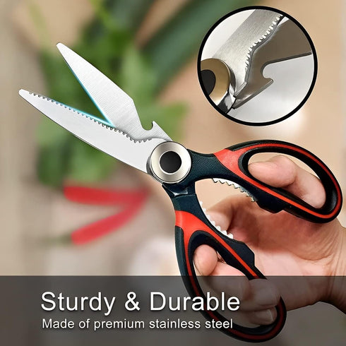Multipurpose Kitchen Scissors, Left and Right Handed Kitchen Shears, Stainless Steel Blades, Kitchen Gadgets