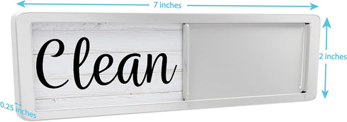 Dishwasher Magnet Clean Dirty Sign, Strong Universal Indicator for Kitchen Organization, Rustic Black and White
