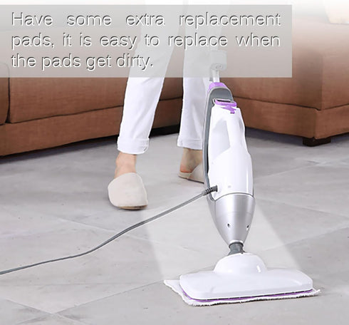KEEPOW Steam Mop Pads for Light n Easy S3101, S7326, S3601, 7688ANB, 7688ANW, 7618ANB, 7618ANW Steam Cleaner, 6 Pack