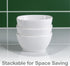 Set of 3 Small Porcelain Bowls, 5oz Pinch Bowl Set for Dip, Prep, Side Dish, Charcuterie Board, Stackable, Dishwasher