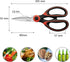 Acelone Premium Kitchen Shears, Heavy Duty Ultra Sharp Stainless Steel Multi-function Scissors (Red Black)