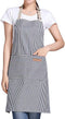 Adjustable Bib Apron - Cotton Cooking Kitchen Apron with 2 Pockets for Women Men Chef Restaurant BBQ