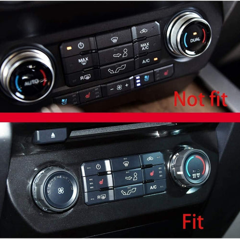 Air Conditioner Switch & Trailer & 4WD Knob Trim for Ford F150 XLT 2016-2019, Orange Aluminum, 6pcs