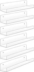 Sooyee Acrylic Shelves,6 Pack 15 Inch Floating Wall Shelves, Funko Pop Display
