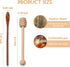 6.3Inch Wooden Honey Dipper Sticks: Long Handle Coffee Stirring Spoons - Honey Comb Sticks - Honey Wand for Honey Jar