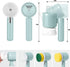 Electric Spin Scrubber, Folding Rechargeable Cleaning Brush for Bathroom with 3 Replaceable Brush Heads