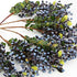 2Pcs Rinlong Artificial Blueberries Fake Berries Stems Hanging Spray Frosted Blueberry Fall Floral Picks for Wreath