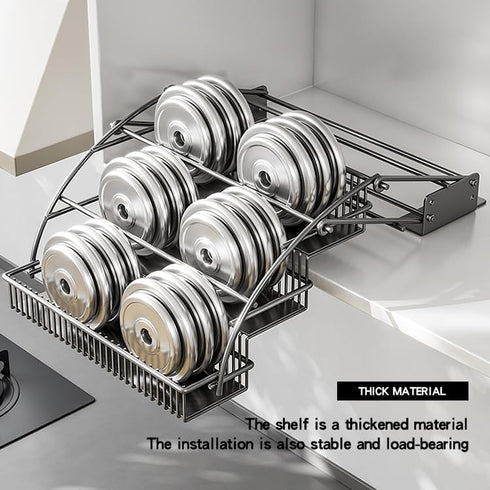 3-Tier Shelf(27.5cm/10.8in) Pull Down Spice Rack Organizer for Inside Cabinet Pantry Expandable Display Riser Shelf