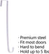 Sattiyrch 15" Wreath Hanger for Front Door - Sturdy Steel Over The Door Hook (White)