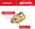 YAMATIC Pressure Washer Adapter Couplers, 3/8'' Quick Connect Socket to 3/8'' Male NPT Fitting, 5000 PSI (2 PCS)