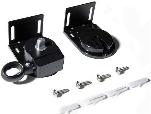 Crodless Bracket, Universal Replacement Installation Accessories for Indoor/Outdoor Sunshade and Roller Blinds, Black