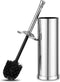 Chrome Toilet Brush and Holder,Toilet Bowl Brush with Long Handle for Bathroom,Toilet