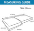 PU Leather Sofa Cushion Covers, Set of 2, Chocolate Sofa Seat Slipcover with Elastic Bottom