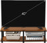Furinno Just No Tools Wide Television Stand, Light Cherry with Black Tube