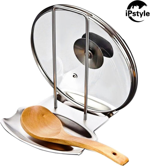 Progressive Pan Lid Holder, 304 Stainless Steel Organizer, Spoon Rest Shelf, Kitchen Decor Tool