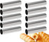 16 Pack Cannoli Tubes Molds Set, With 4.7 Inch Non Stick Cannoli Tubes Large, Reusable Piping Bag, Brush and Stainless Steel Tips, Cannoli Forms Kit for Croissant Shells Cream Roll Baking