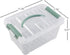 4-Pack Clear Storage Box Tote, 6 Quarts Plastic Bins with Lids