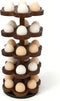 Lnncdsc Wooden Egg Holder Countertop 360 Rotating, Egg Rack for 30 Eggs, Spiral