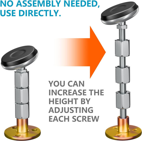 platibo 4PCS (28-110mm) Rotatable Adjustable Threaded Bed Frame Anti-Shake Tool, Headboard Stoppers, Bedside Anti Shake