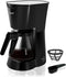 CAYNEL Drip Coffee Machine, 750ML Removable Water Reservoir, 5 Cups, Black