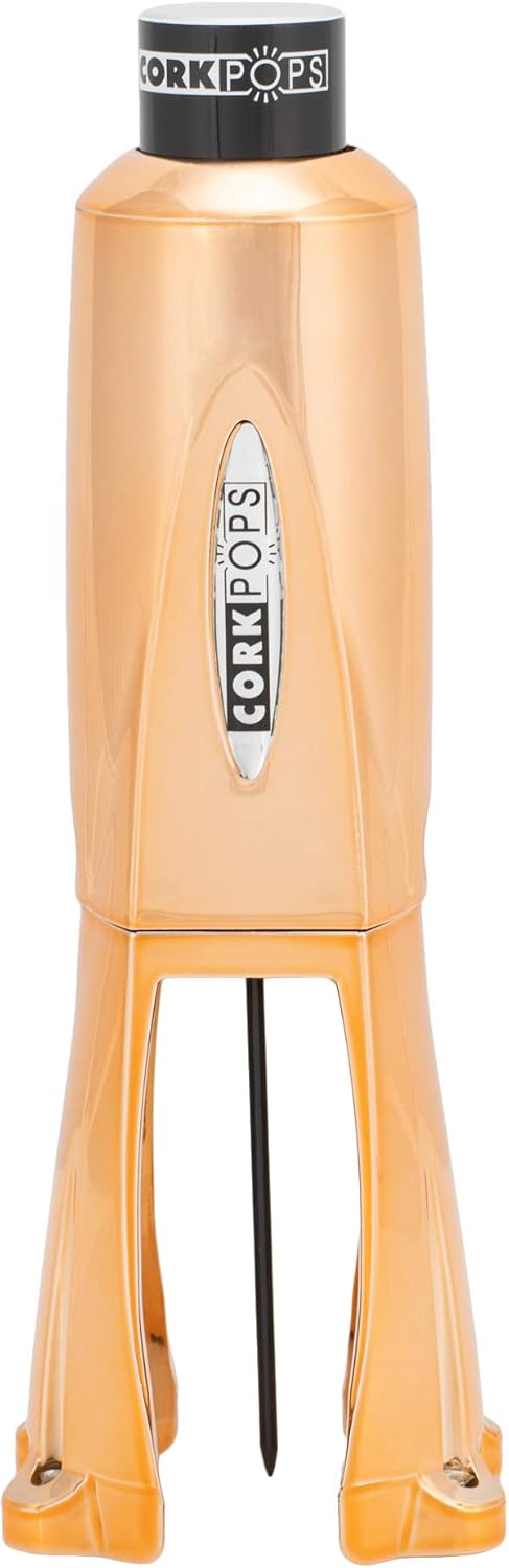 Cork Pops Legacy Wine Opener, Built-in 4-Blade Foil Cutter for Safe Cork Removal, Push Button Use