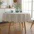 60 Inch, meioro Linen Round Tablecloth, Fabric Circle Table Cloth with Tassels, Washable Wrinkle Free Table Cover Boho
