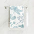 Ultra Soft Blue Dragonfly Hand Towel, Luxury Bathroom Towels, 30"x15"