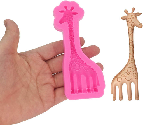 2Pcs/Set Giraffe Fondant Molds - Animal Silicone Gum Paste Sugarcraft Cake Decorating Tool