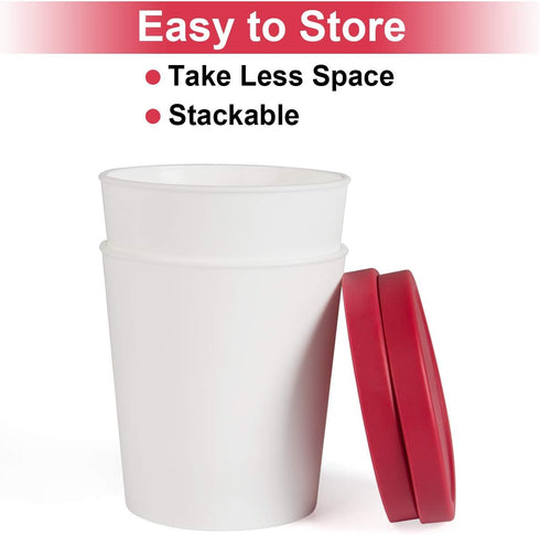 Set 2 (1 DUNCHATY Ice Cream Containers for Homemade Ice Cream, BPA-Free Reusable Freezer Storage Tubs with Airtight