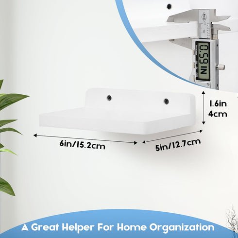 5x6 Inch (6, Small Floating Shelf, Display Ledges for Wall,Mini Shelves,Rustic Wood Shelf for Bedroom Living Room