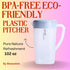 3 Litre Plastic Pitcher with Lid, BPA-FREE Eco-Friendly Juice Container for Hot/Cold Beverages, 102 oz Transparent