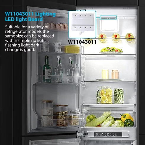Replacement LED Light Module for Whirlpool Refrigerator, W11043011, AP6047972, W10866538