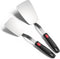 Stainless Steel Flexible Spatula - Solid Turner for Cast Iron Skillet, Thin Blade & Heat Resistant Silicone Handle