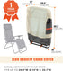 (1PC) SOKINGCOVER Zero Gravity Chair Covers - Outdoor Folding Chair Cover, Waterproof Folding Recliner Chair Cover
