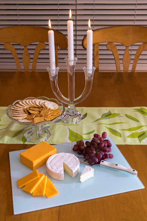 Glass Cutting Board, Non-Slip, Shatter-Resistant, Durable, Stain Resistant, Dishwasher Safe, White