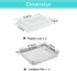 TeamFar Rectangular Cake Pans with Lids, 10.5’’ x 8’’ x 2’’ Stainless Steel Lasagna Brownie Pan For Baking Roasting, Healthy & Solid, Brushed Surface & Dishwasher Safe, (2 Pans+2 Lids)