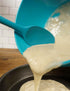RSVP International Ela's Favorite Silicone Spatula Spoon - Turquoise, 11" | BPA-Free, Dishwasher Safe