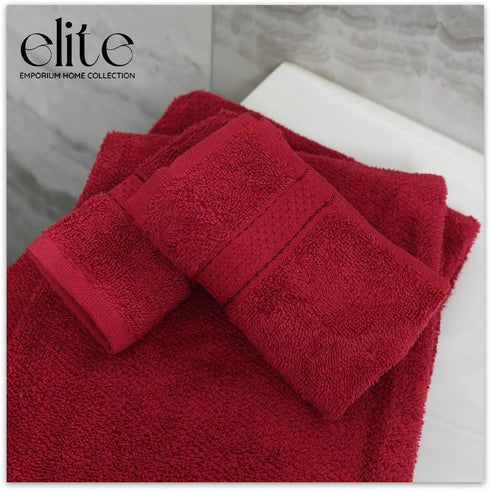 ELITE 8-Piece Set 550 Set Emporium Home Collection Cotton Bath Towel - Ultra Soft, GSM, Quick-Dry Towels - Bath Sheet